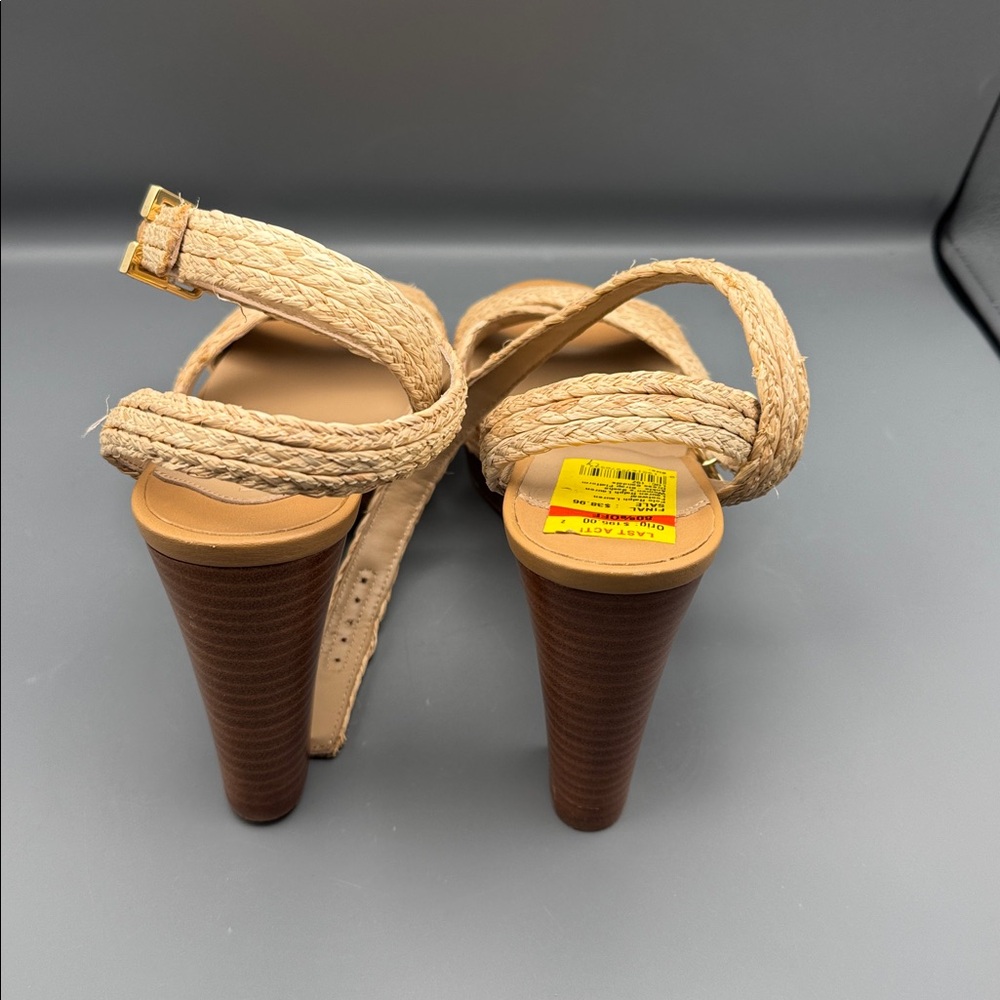 Lauren Ralph Lauren Women's Sasha Raffia Platform Sandals - Picture 3 of 4